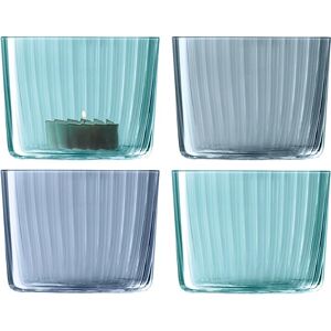 LSA International Gems Tealight Holders - Set of 4, Sapphire LSA International Gems Tealight Holders - Set of 4, Sapphire