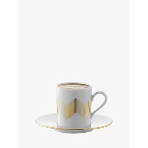 LSA International Chevron Koffiekop en Schotel Set van Vier LSA International Chevron Koffiekop en Schotel Set van Vier