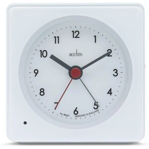 Acctim Model 16272 Alarm Clock - Analog, White, Easy Set Acctim Model 16272 Alarm Clock - Analog, White, Easy Set