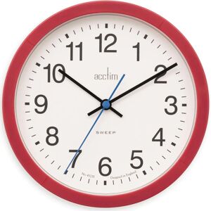 CHRISTOFFEL Bromham - Wall Clock - Red - 3cm - Arabic Numerals - Quartz CHRISTOFFEL Bromham - Wall Clock - Red - 3cm - Arabic Numerals - Quartz