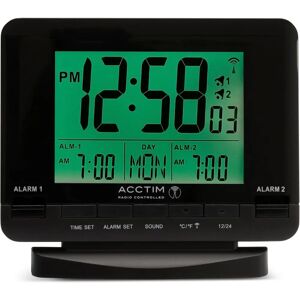 Acctim Delaware Dual Alarm Clock - Radio Controlled, Indoor Temp Acctim Delaware Dual Alarm Clock - Radio Controlled, Indoor Temp
