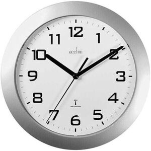 Acctim Peron Radio Controlled Wall Clock - Silver - 74367 Acctim Peron Radio Controlled Wall Clock - Silver - 74367
