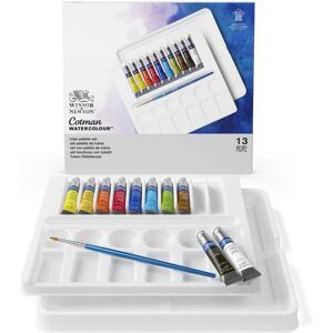 Winsor & Newton Watercolour Paint Set - Vibrant Colors, 10x8ml, Includes Brush Winsor & Newton Watercolour Paint Set - Vibrant Colors, 10x8ml, Includes Brush