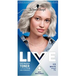Schwarzkopf Live Post Bleach Toner Ice White Hair Toner - Semi-Permanent Blonde, Lasts Up To 16 Washes Schwarzkopf Live Post Bleach Toner Ice White Hair Toner - Semi-Permanent Blonde, Lasts Up To 16 Washes