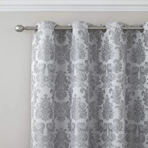 Catherine Lansfield Damask Jacquard Silver Curtains Catherine Lansfield Damask Jacquard Silver Curtains
