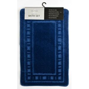 Catherine Lansfield Armoni Bath Mat and Ped Set Navy - Bath Mat & Pedestal Set Catherine Lansfield Armoni Bath Mat and Ped Set Navy - Bath Mat & Pedestal Set
