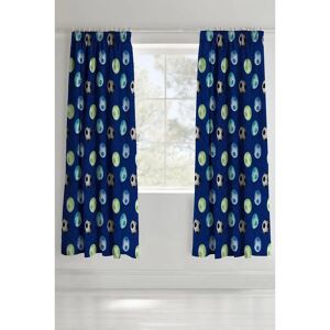 Catherine Lansfield Blue Football Curtains - 168cm x 183cm - Curtain Type Catherine Lansfield Blue Football Curtains - 168cm x 183cm - Curtain Type