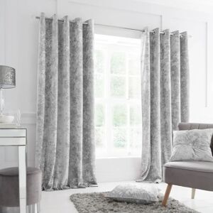 Catherine Lansfield Silver Crushed Velvet Curtains - Curtains Catherine Lansfield Silver Crushed Velvet Curtains - Curtains