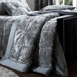 Catherine Lansfield Silver Velvet Bedspread - Bedspread Catherine Lansfield Silver Velvet Bedspread - Bedspread