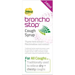 Buttercup Bronchostop Cough Syrup - Relieves dry and chesty coughs Buttercup Bronchostop Cough Syrup - Relieves dry and chesty coughs