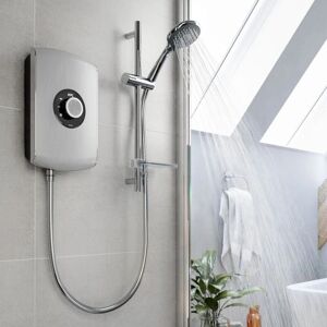 Triton Amore 9.5kW Electric Shower - Brushed Steel - 5 Spray Mode Triton Amore 9.5kW Electric Shower - Brushed Steel - 5 Spray Mode