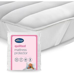 Silentnight White Double Quilted Mattress Protector Silentnight White Double Quilted Mattress Protector