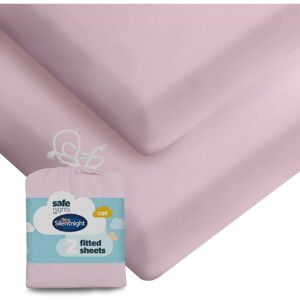 Silentnight Pink Cot Fitted Sheet - Cot Bed Safe Nights 2 Pack Silentnight Pink Cot Fitted Sheet - Cot Bed Safe Nights 2 Pack