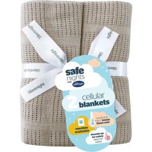 Silentnight Baby Blanket - Pack of 2 Soft 100% Cotton Cellular for Cot, Pram - Baby Essentials Silentnight Baby Blanket - Pack of 2 Soft 100% Cotton Cellular for Cot, Pram - Baby Essentials
