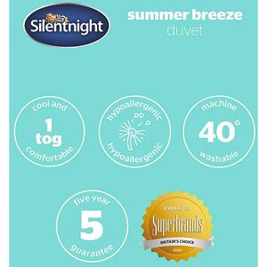 Silentnight Light 1 Tog Duvet - Double White - Duvet Silentnight Light 1 Tog Duvet - Double White - Duvet