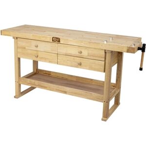 Sip Hardwood Workbench 4-Drawer 1640mm X 500mm X 820mm - Workbench Sip Hardwood Workbench 4-Drawer 1640mm X 500mm X 820mm - Workbench
