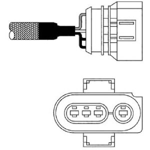 Delphi Lambdasonde - Beheizt - 720mm Kabel - Audi A6, Seat Cordoba Delphi Lambdasonde - Beheizt - 720mm Kabel - Audi A6, Seat Cordoba