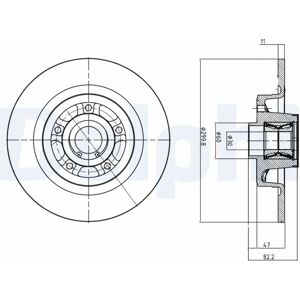 DELPHI BG9023RS Jarrulevy - Koko, 5 reikää, 300mm halkaisija DELPHI BG9023RS Jarrulevy - Koko, 5 reikää, 300mm halkaisija