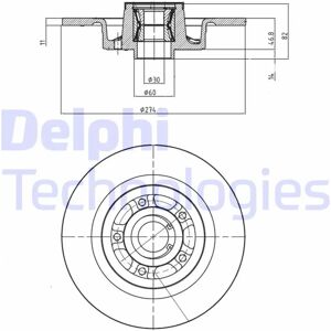 DELPHI BG9026RS Jarrulevy - Tylppä, 274mm, 10,9mm Paksuus DELPHI BG9026RS Jarrulevy - Tylppä, 274mm, 10,9mm Paksuus