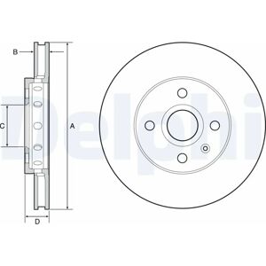 Delphi BG4647C jarrulevy - Tuuletettu, 256mm, 22mm paksuus Delphi BG4647C jarrulevy - Tuuletettu, 256mm, 22mm paksuus