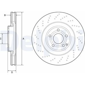 Delphi BG9192C jarrulevy - Ilmastoitu, Korkean hiilipitoisuuden, 344mm Delphi BG9192C jarrulevy - Ilmastoitu, Korkean hiilipitoisuuden, 344mm