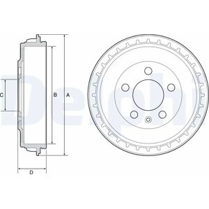 DELPHI BF563 Jarrulevy - Sisäinen 46mm, 5 reikää, Ilman ABS DELPHI BF563 Jarrulevy - Sisäinen 46mm, 5 reikää, Ilman ABS