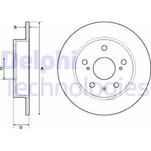 DELPHI BG4709C - Jarrulevy - Kova, 259mm, 9mm, 5 reikät DELPHI BG4709C - Jarrulevy - Kova, 259mm, 9mm, 5 reikät