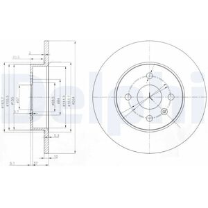 DELPHI BG3885C Disco de freno - Sólido 264mm 10mm Recubierto DELPHI BG3885C Disco de freno - Sólido 264mm 10mm Recubierto