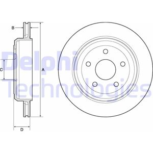 DELPHI BG4802C Venttiilinen jarrulevy Jeep Grand Cherokee DELPHI BG4802C Venttiilinen jarrulevy Jeep Grand Cherokee