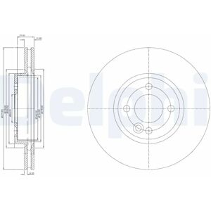 DELPHI BG3661C - Jarrulevy - Ilmastoitu, 22mm, 4 reikiä DELPHI BG3661C - Jarrulevy - Ilmastoitu, 22mm, 4 reikiä