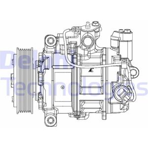 Delphi Malli 6SEU14C Ilmastointikompressori - Sopii BMW 1/3 Delphi Malli 6SEU14C Ilmastointikompressori - Sopii BMW 1/3