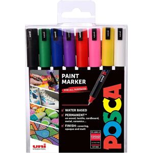 Uni Posca PC-1MR Ultra Fine Paint Marker Pen - 8 Assorted Colours Uni Posca PC-1MR Ultra Fine Paint Marker Pen - 8 Assorted Colours