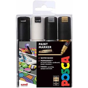 Uni POSCA PC-8K Broad Chisel Paint Markers Mono Colours Set - Paint Markers Uni POSCA PC-8K Broad Chisel Paint Markers Mono Colours Set - Paint Markers