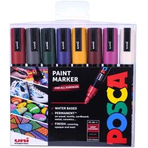 Posca PC-5M Medium Bullet Tip Multi-Surface Paint Markers Deep Colours - Paint Markers Posca PC-5M Medium Bullet Tip Multi-Surface Paint Markers Deep Colours - Paint Markers