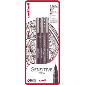 Uni-Ball Uni-Pin Sensitive Sepia Fineliner et Pinceaux pour Dessin - Stylos de Dessin - Publicité Uni-Ball Uni-Pin Sensitive Sepia Fineliner et Pinceaux pour Dessin - Stylos de Dessin - Publicité
