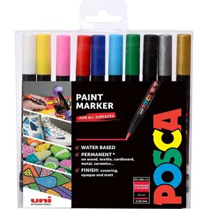 Ensemble de Marqueurs Artistiques Uni - 10 Posca + 10 Liners Uni Pin - Publicité Ensemble de Marqueurs Artistiques Uni - 10 Posca + 10 Liners Uni Pin - Publicité