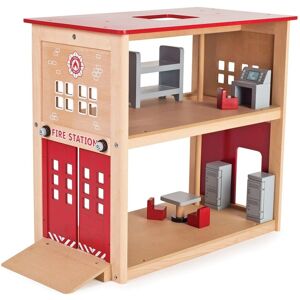 Tidlo Fire Station Playset - Fire Rescue & Firefighters - Wooden Toy for Kids Tidlo Fire Station Playset - Fire Rescue & Firefighters - Wooden Toy for Kids