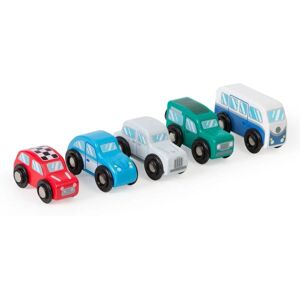 Set de Véhicules Rétro Tidlo - 5 Voitures en Bois Colorées Set de Véhicules Rétro Tidlo - 5 Voitures en Bois Colorées
