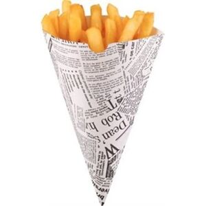 Colpac Kraft Paper Biodegradable French Fry Cones - 1000 Colpac Kraft Paper Biodegradable French Fry Cones - 1000