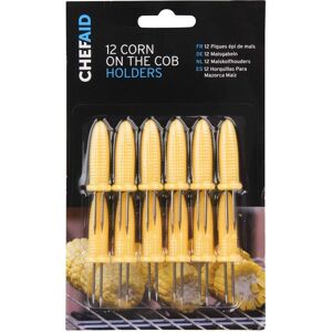 Chef Aid Corn Forks - Stainless Steel, Yellow - Kitchen Utensil Chef Aid Corn Forks - Stainless Steel, Yellow - Kitchen Utensil