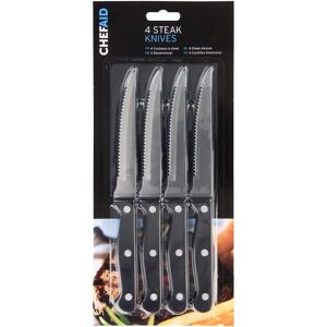 Chef Aid Stainless Steel Steak Knives Set of 4 - Kitchen Cutlery Chef Aid Stainless Steel Steak Knives Set of 4 - Kitchen Cutlery