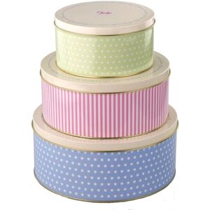 Tala Multi-Color Cake & Biscuit Tin Storage Containers - Set of 3 Tala Multi-Color Cake & Biscuit Tin Storage Containers - Set of 3