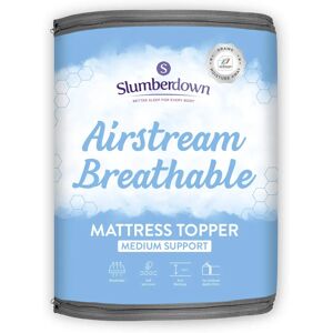 Slumberdown Airstream Mattress Topper - White - Supportive, Breathable, UK Made Slumberdown Airstream Mattress Topper - White - Supportive, Breathable, UK Made