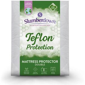 Slumberdown Teflon Mattress Protector - White - Double - Mattress Protector Slumberdown Teflon Mattress Protector - White - Double - Mattress Protector