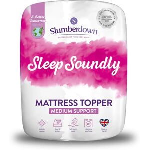 Slumberdown Sleep Soundly Rebound Mattress Topper - Single, White, UK Made Slumberdown Sleep Soundly Rebound Mattress Topper - Single, White, UK Made