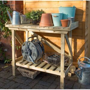 Forest Garden Potting Bench - 3ft 6in Long - Potting Bench Forest Garden Potting Bench - 3ft 6in Long - Potting Bench