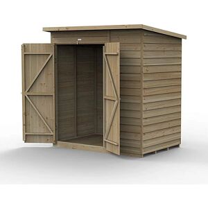 Forest Garden 6' x 4' Forest 4Life 25yr Guarantee Overlap Pressure Treated Windowless Double Door Pent Wooden Shed - Garden Shed Forest Garden 6' x 4' Forest 4Life 25yr Guarantee Overlap Pressure Treated Windowless Double Door Pent Wooden Shed - Garden Shed