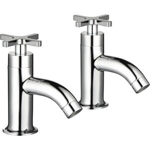 Mira Showers Revive Bath Pillar Chrome Bathroom Cross Head Taps - Pair Mira Showers Revive Bath Pillar Chrome Bathroom Cross Head Taps - Pair