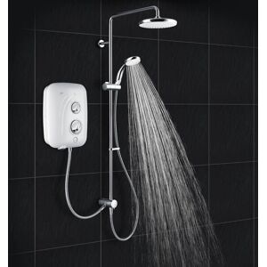 Mira Elite SE Wit & Chroom Douche - Dubbele Kop Mira Elite SE Wit & Chroom Douche - Dubbele Kop