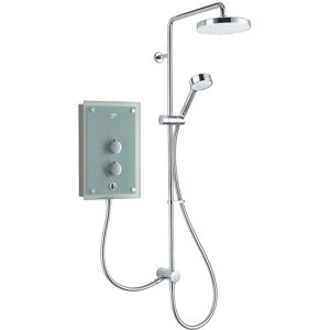 Mira Azora Dual Electric Shower - Thermostatic 9.8kW Frosted Green Mira Azora Dual Electric Shower - Thermostatic 9.8kW Frosted Green